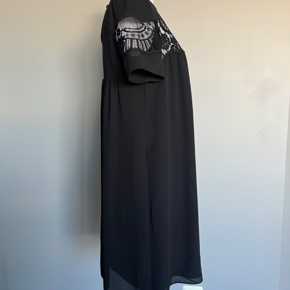 Claudie Pierlot Lace Cocktail A-line Black Flowy Dress - Picture 6 of 13